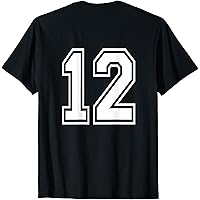Amazon.com: Jersey Uniform Number #6 Block Lettering T-Shirt